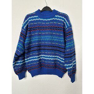 Vintage Cocrete Mix Sweater Coogi Style Abstract Notorious Big Coscby Size LARGE